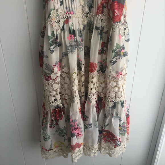 New Anthropologie Ranna Gill Floral Lace Dress - Picture 5 of 7